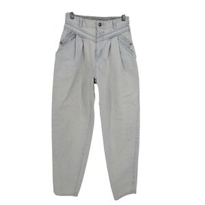 Levi's Vintage Pleated High Waist Jeans‎ Womens 7 Light Wash V-Yoke 80s 90s